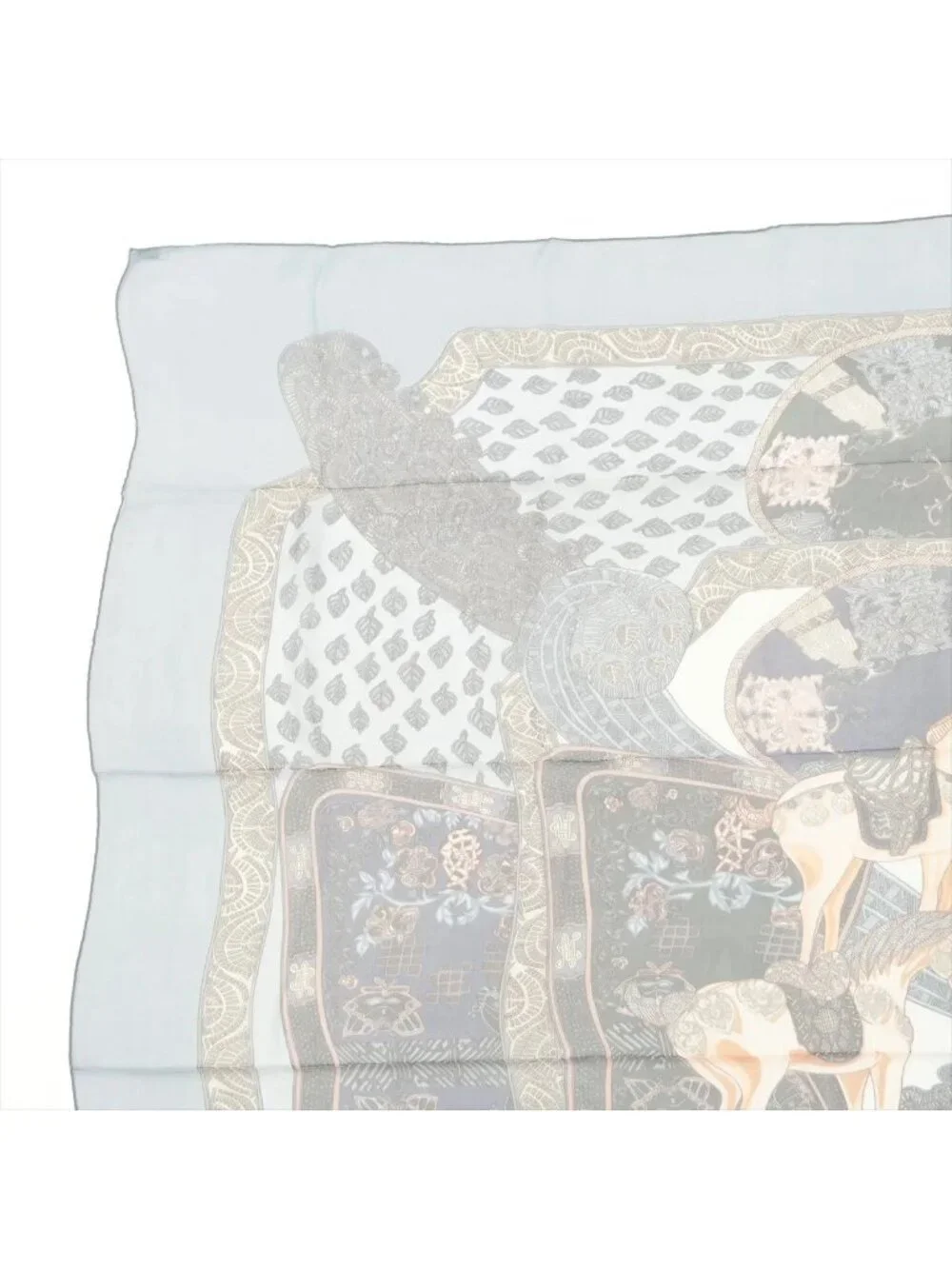 ★SOLD★ Hermes Tagged Carre 140 Jean Art Des Steppes Step Art Silk 100% Scarf - Picture 2 of 7